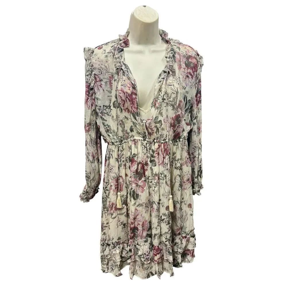Secret Mission Floral Mini Dress in SilkβNWT Size Small